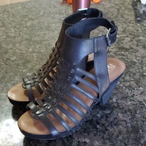 Black gladiator sandals